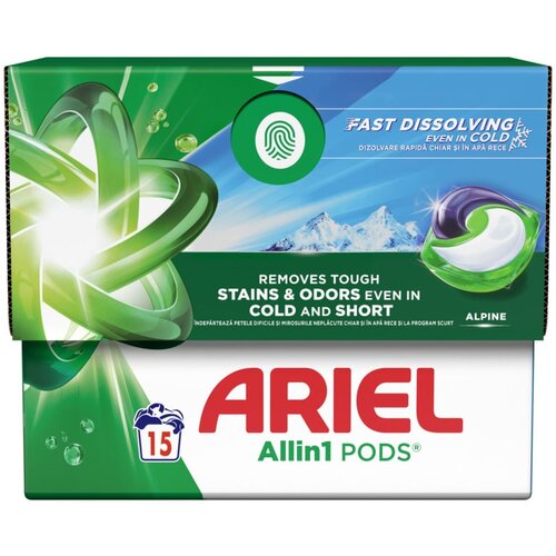Ariel All in one PODS® Alpine kapsule za pranje veša, 15kom Cene