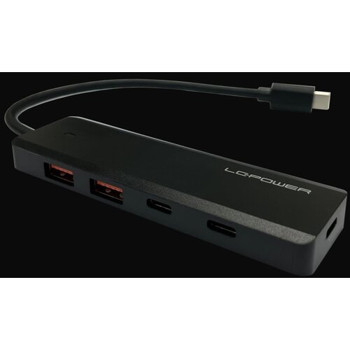  USB LC Power LC-HUB-U3-4-C HUB 4port USB3.2 Gen2x1 Type-c Black Cene