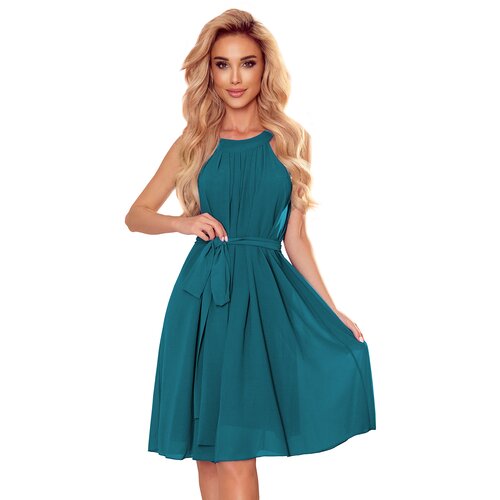 Numoco Chiffon dress with tie Cene