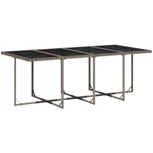 VidaXL 9-dijelni vrtni blagovaonski set sivi od poliratana Slike