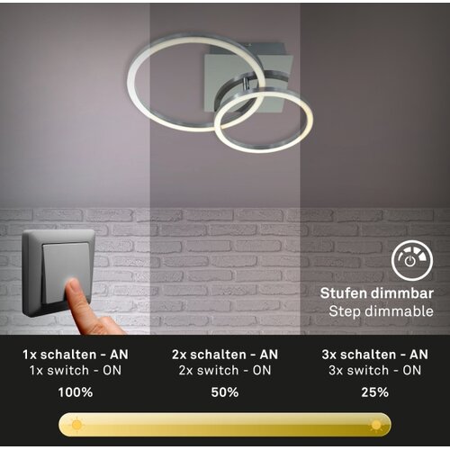 BRILONER 3110-018 - led prigu&amp;scaron;iva stropna svetiljka frames LED/16W/230V Slike