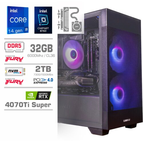 MEGA Računalnik MT S7X GAMER i9-14900KF/RTX4070Ti Super/32GB-DDR5/2TB-4.0/750W/Brez OS/črna RGB, (21218408) Slike
