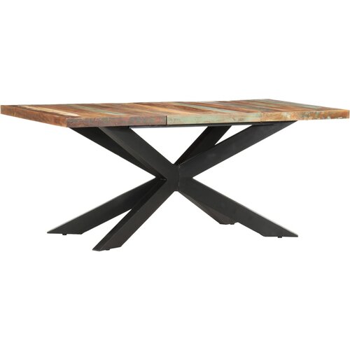  Blagovaonski stol od masivnog obnovljenog drva 180 x 90 x 76 cm Slike