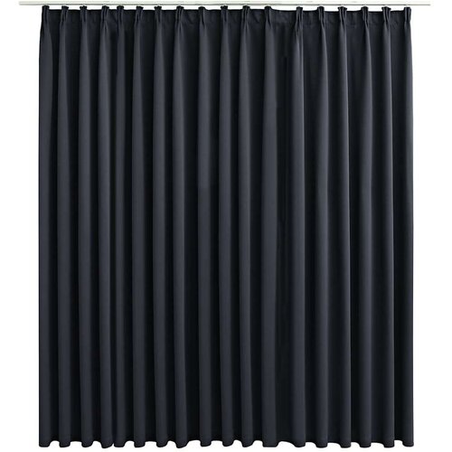 VidaXL Zavjesa za zamračivanje s kukama crna 290 x 245 cm Slike