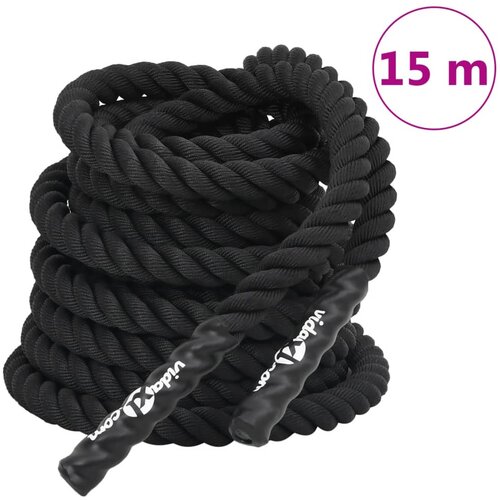 vidaXL Bojna vrv črna 15 m 11 kg poliester Cene