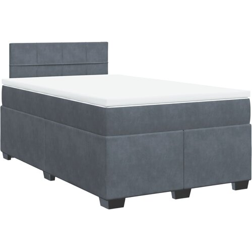 Box spring krevet s madracem tamnosivi 120 x 200 cm bar&amp;scaron;unasti Slike