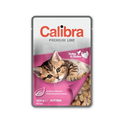 CALIBRA Cat Kitten Kesica Ćuretina i Piletina, hrana za mačke 100g Slike