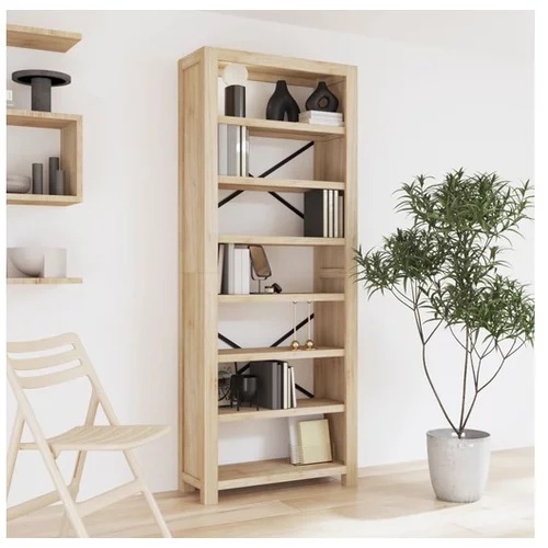  Knjižna omara 7-nadstropna 80x30x200 cm trakacijev les