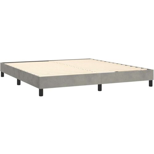  Box spring s madracem LED svjetlosivi 180x200 cm bar&amp;scaron;un Slike