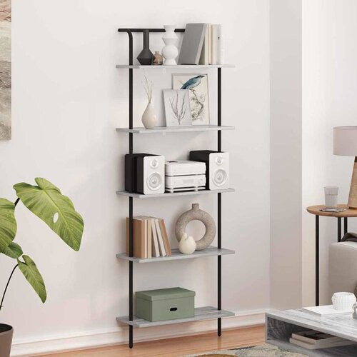  Polica Siva Sonoma 60 x 24 x 168 cm Konstruirano drvo Slike