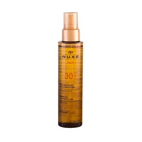Nuxe sun tanning oil SPF30 brončano ulje za tijelo i lice 150 ml