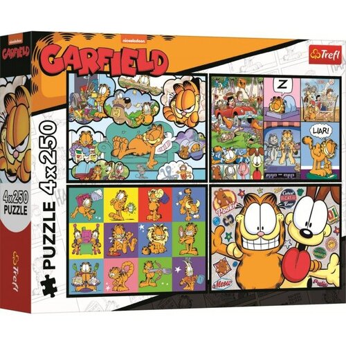 Trefl Garfieldove avanture 4x250-dijelni puzzle - Cene