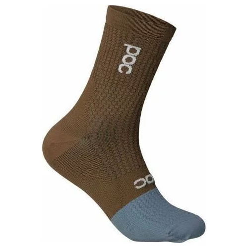 Poc Flair Sock Mid Jasper Brown/Calcite Blue M Kolesarske nogavice