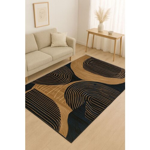 Conceptum Hypnose tepih BSR-7, pravougaoni, 100x140 cm, braon-crni Cene