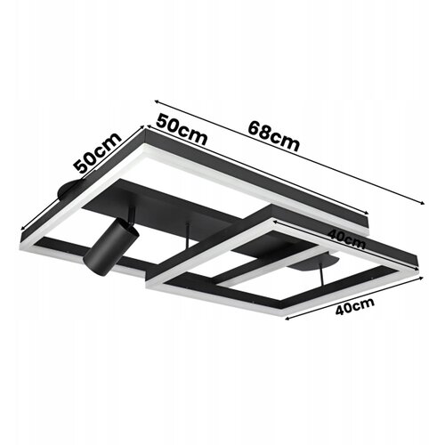  LED plafonska svetiljka LED/38W/230V + 1xGU10/30W crna Slike