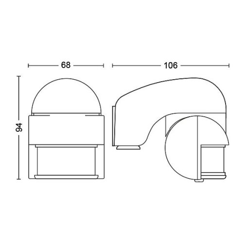 Philips 1747631PN - spoljni senzor pokreta virginia IP44, beo Slike