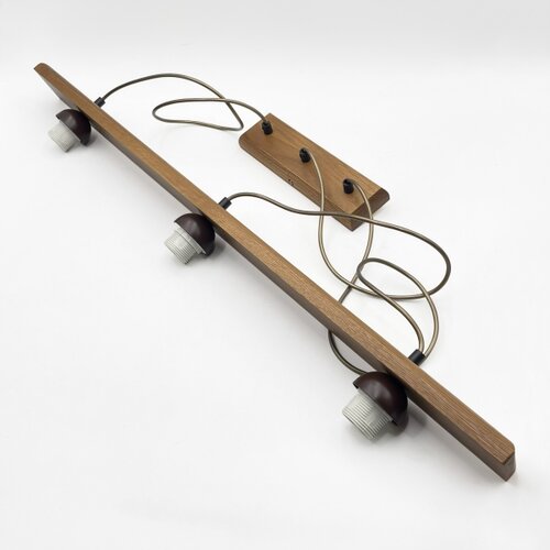  Luster na sajli AIDA 3xE27/15W/230V prečnik 25 cm hrast/krem Slike