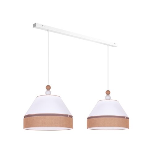  Duolla - Visilica na sajli AVIGNON 2xE27/15W/230V bela/braon Slike