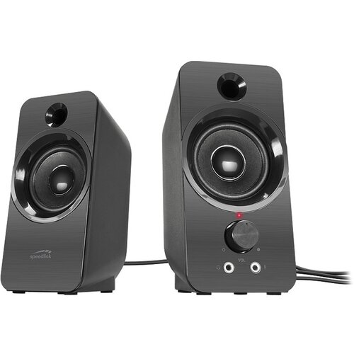  Zvučnici 2.0 SPEEDLINK DAROC Stereo Speaker, black, SL-810005-BK Slike