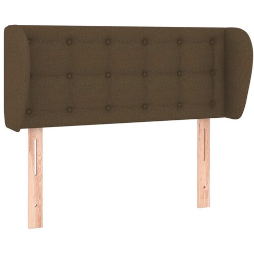 VidaXL Vzglavje z u&amp;scaron;esi temno rjavo 93x23x78/88 cm blago, (20736674) Slike