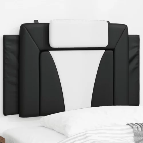 Jastuk za uzglavlje crno-bijeli 80 cm od umjetne kože