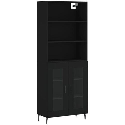 Maison Chic Visoka Komoda - Predalnik črna 69,5x34x180 cm inženirski les, (21717541) Slike