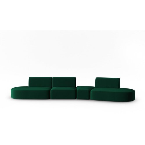 Milo Casa Zelena žametna sedežna garnitura desni kot 428 cm Paolo &amp;ndash; Slike