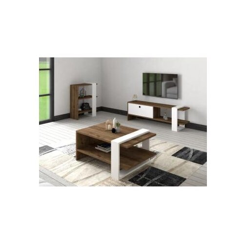 Home_Line set za dnevnu sobu gaye walnut white Cene