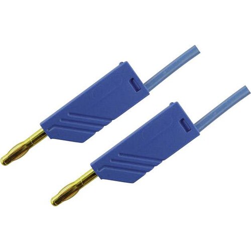 SKS Hirschmann 4mm PVC-test lead\, on both sides stackable plugs - Au\, 2\,5mm²\, 150 cm, (20423185) Cene
