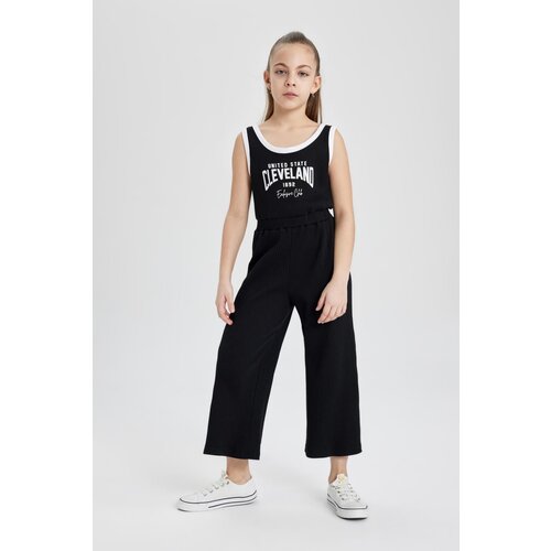 Defacto Girls Printed Ribbed Camisole Sleeveless Long Jumpsuit Slike