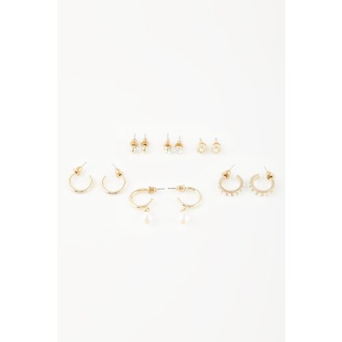 Defacto Women's 6-Piece Gold Earrings Cene