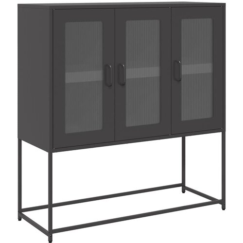 Maison Chic Komoda - Predalnik črna 100,5x39x107 cm hladno valjano jeklo, (21719788) Slike