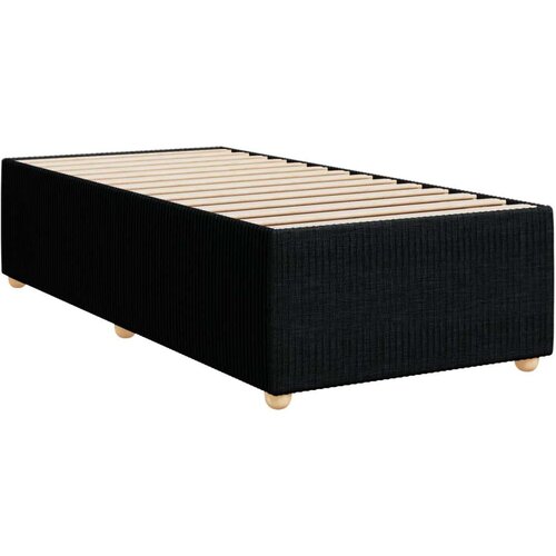 VidaXL Box spring krevet s madracem crni 90x190 cm od tkanine Slike