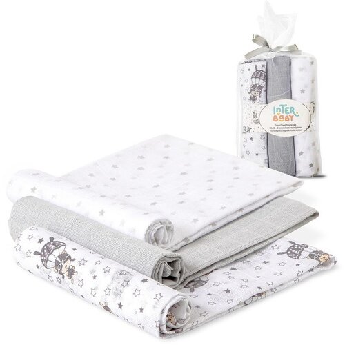 Interbaby tetra pelene Padobranac Sivo 80x80 - 3 kom Slike