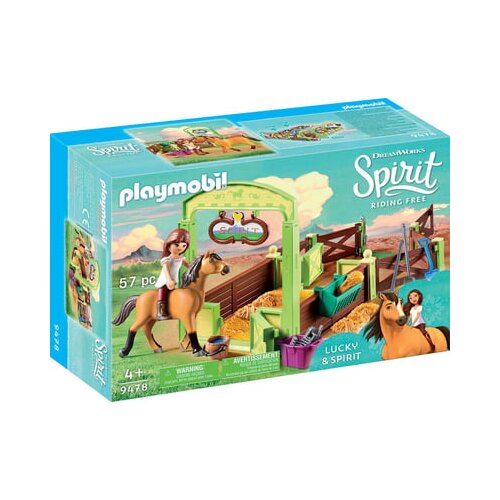 Playmobil 9478 - Spirit - Riding Free - Boks za konja Lucky in Spirit Slike