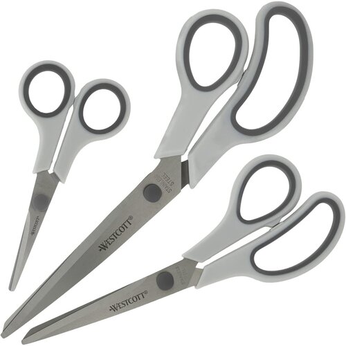 Westcott &Scaron;karje set easy grip 13cm, 20,1cm, 24,7cm sive 1/3 n-90030 00, (21323409) Cene