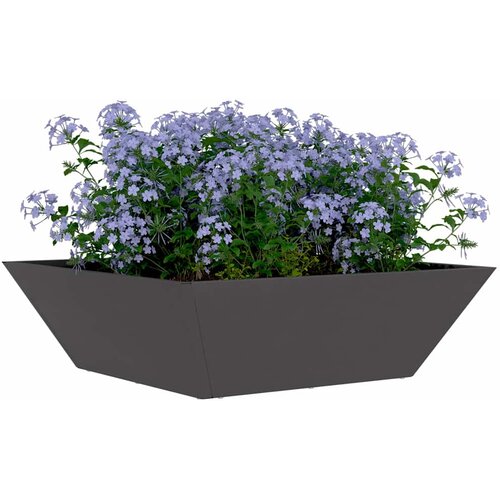  Vrtna saksija 5 pcs Crna 50 x 50 x 15 cm Čelična vrata Slike
