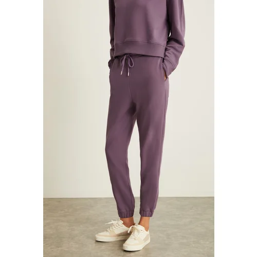 Grimelange NENEH Women's 100% Cotton Purple Sweatpants