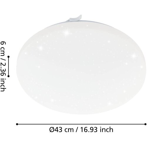 Eglo Frania-s plafonjera/1, led, 33,5w, prečnik 430, bela/kristal ekt Slike