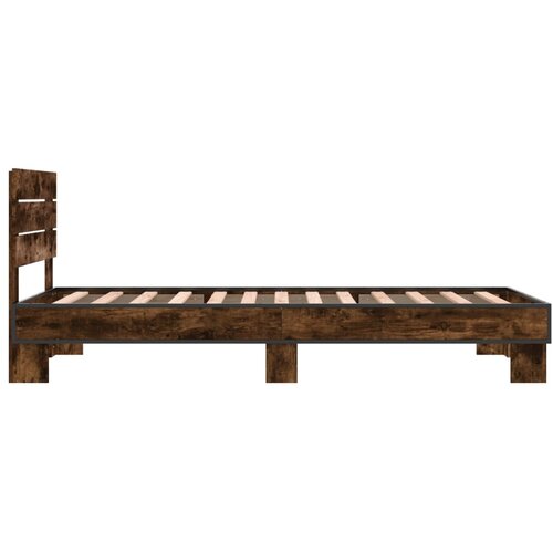  Okvir za krevet boja hrasta 90x200 cm konstruirano drvo i metal Slike