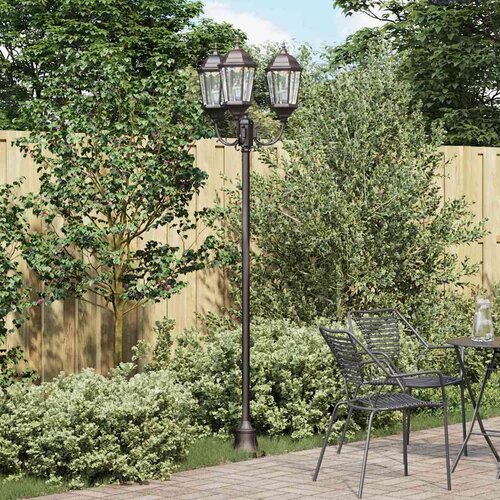  Vrtno svjetlo Bronzana 57 x 49 x 241 cm Aluminij i staklo Cene
