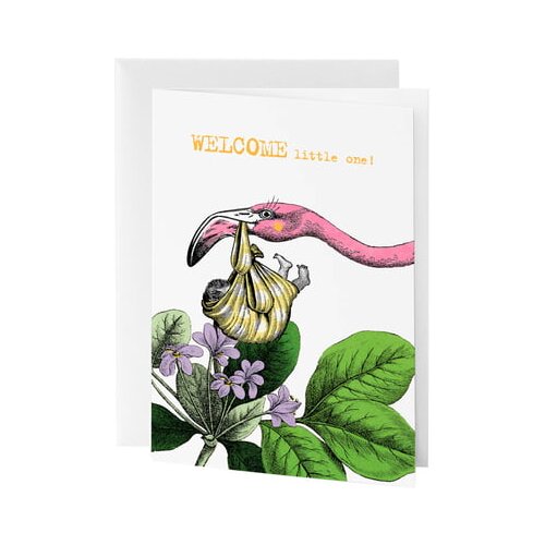 Pabuku Voščilnica »WELCOME flamingo« Cene