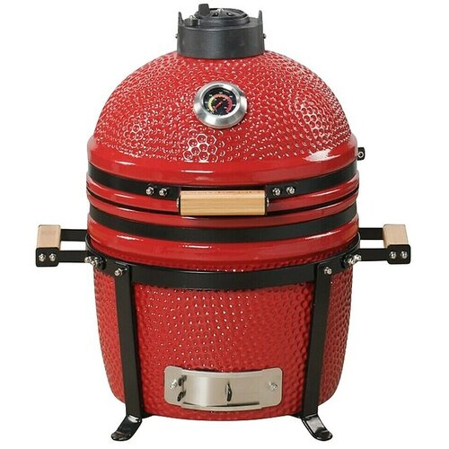 Bono Ro&amp;scaron;tilj na drveni ugljen Kamado Minimo (Promjer povr&amp;scaron;ine ro&amp;scaron;tilja: 34 cm, Crvena) Slike