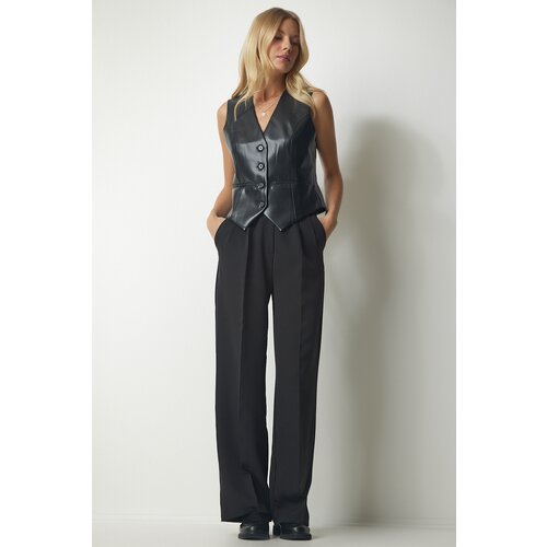  Women&amp;#039;s Black Palazzo Pants with Pockets Slike