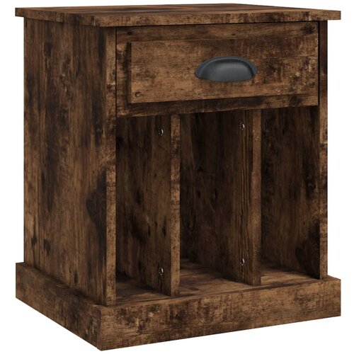 Maison Chic Nočna omarica - Nočna miza dimljeni hrast 43x36x50 cm, (21689154) Slike