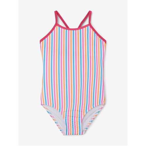 name it White Girly Striped Swimwear Ziza - Girls Slike