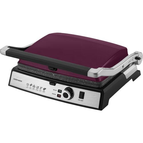 Goldmaster Grill kontaktni, granitni premaz, otvaranja za 180&amp;deg;, 2000W &amp;ndash; GM-7450M Tostmix &amp;ndash; Purple Slike