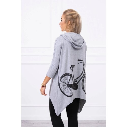 Kesi Sweatshirt with a bicycle print gray Cijene