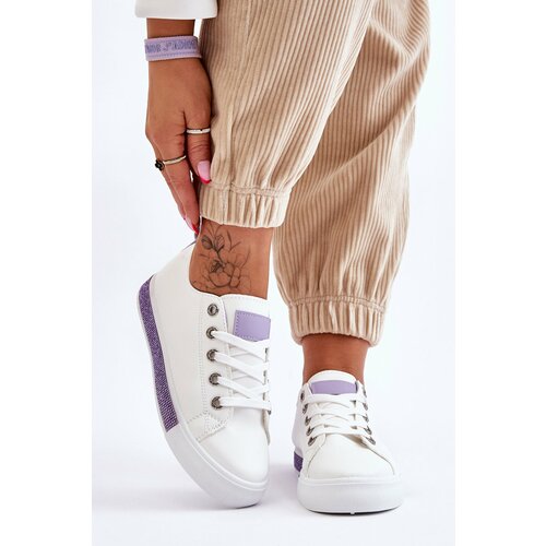 Kesi Women's low sneakers white-purple Demira Slike