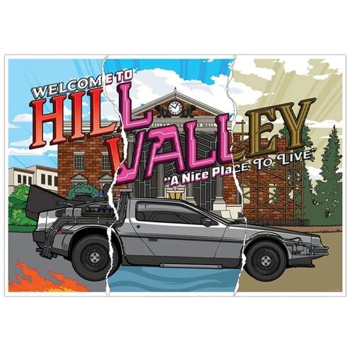Fanattik Back to the Future art print Hill Valley, 40. godi&amp;scaron;njica, A3 Slike